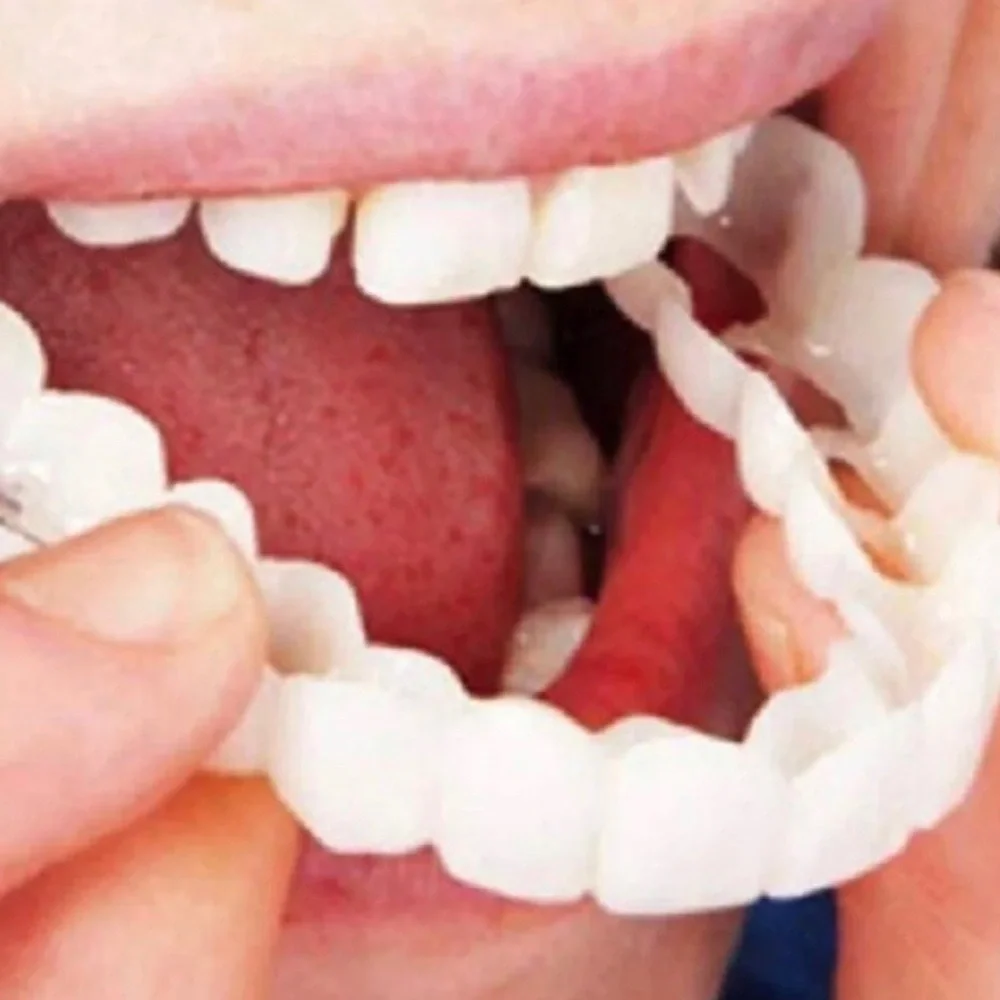 False teeth snap on smile removable reusable temporary new fake teeth